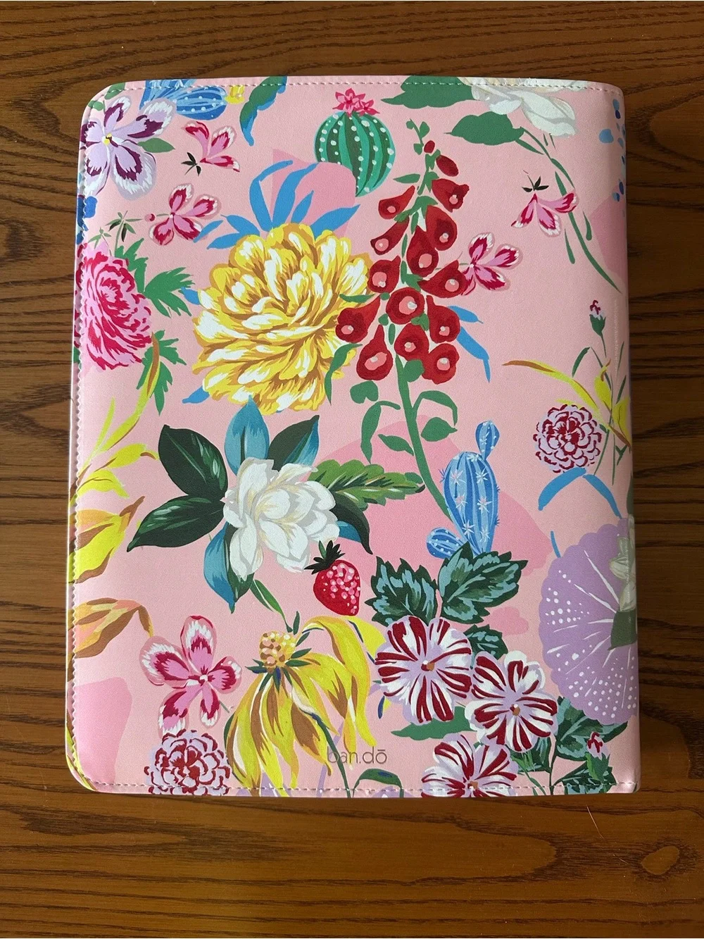 ban.do Pink Floral Portfolio with Bright Botanical Motif